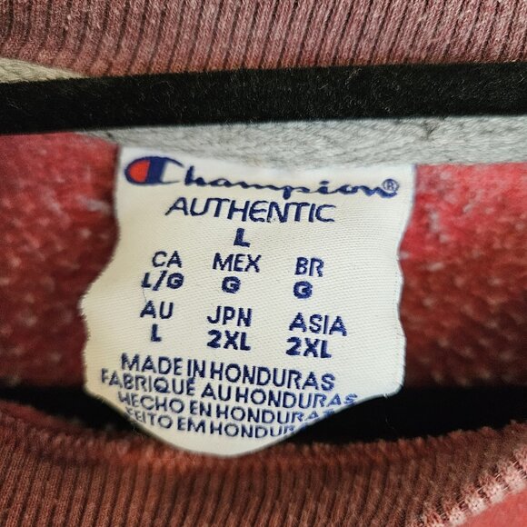 Vintage Champion Authentic Sweatshirt Mens L Crewneck Red Maroon 90's - Picture 5 of 8